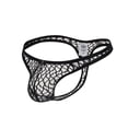 thumbnail image 1 of Tanga de encaje transparente sexy de talla grande para hombre con código, 1 of 5