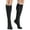 BLACK, variant on Sigvaris Dynaven 923 Access Men's Ribbed 30-40 Closed Toe Knee High Compression Socks Black LL Long