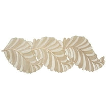 Wadada Golden Table Runners 36 Inches Heat Resistant Table Runner Leaf Shaped Vinyl Table Runner Waterproof Washable Table Mats Table Runner for Party,Wedding Decorations (Gold Leaf Shaped)