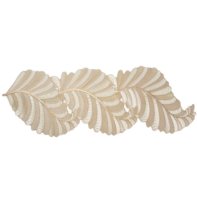 Kitchen Tools Pvc Stamped Hollow Floral Table Mat European Long Special Shaped Table Flag Not Afraid Of Water and No Slip Insulation Mat