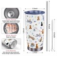 thumbnail image 4 of 20oz Vacuum Insulated Cat Tumbler with Lid and Straw,Reusable Stainless Steel Cute Cats Coffee Mug, Cat Gifts for Women,Man,Friends, 4 of 6