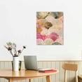 thumbnail image 2 of PIKWEEK  Hand Painted Teal Conch with Gold Foil Canvas Wall Art- Abstract Ocean Style Teal Oil Painting, 2 of 4