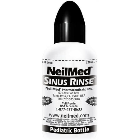 NeilMed Sinus Rinse Pediatric Complete Saline Nasal Rinse Kit with 60 Premixed Packets