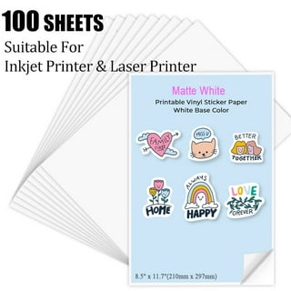 10Pcs Clear Stickers Paper Inkjet Printer Label Sheets Water-resistant No  Smudge