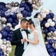 thumbnail image 5 of Kit de guirnaldas con forma de arco con forma de guirnalda de globos azul marino y plateado, globos blancos metalizados para cumpleaños, baby shower, bodas, fiestas de graduación, 5 of 7