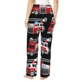 thumbnail image 3 of Uemuo Fire and Rescue Truck Pattern Women's Wide Leg Palazzo Lounge Pants with Pockets Light Weight Loose Comfy Casual Pajama Pants-Medium, 3 of 9