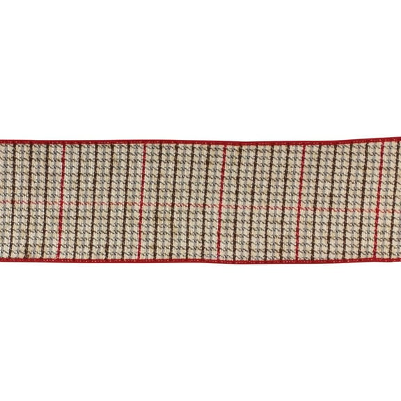 Melrose Plaid Christmas Wired Craft Ribbon - 4" x 10 Yards - Multi-Color