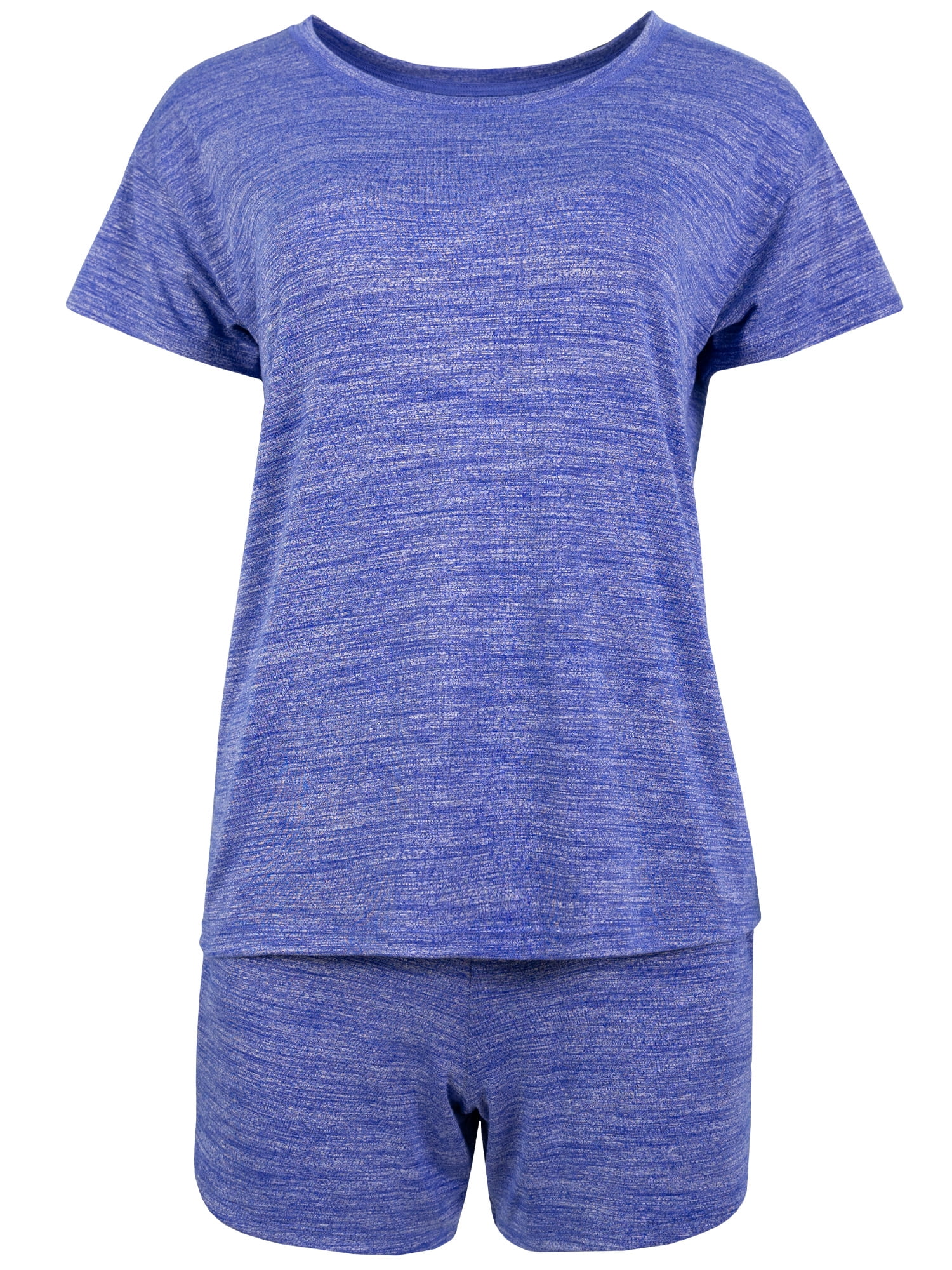 Fruit of the Loom Women's Soft and Breathable Short Sleeve Crew Top & Pajama Short Set, Sizes S-4X