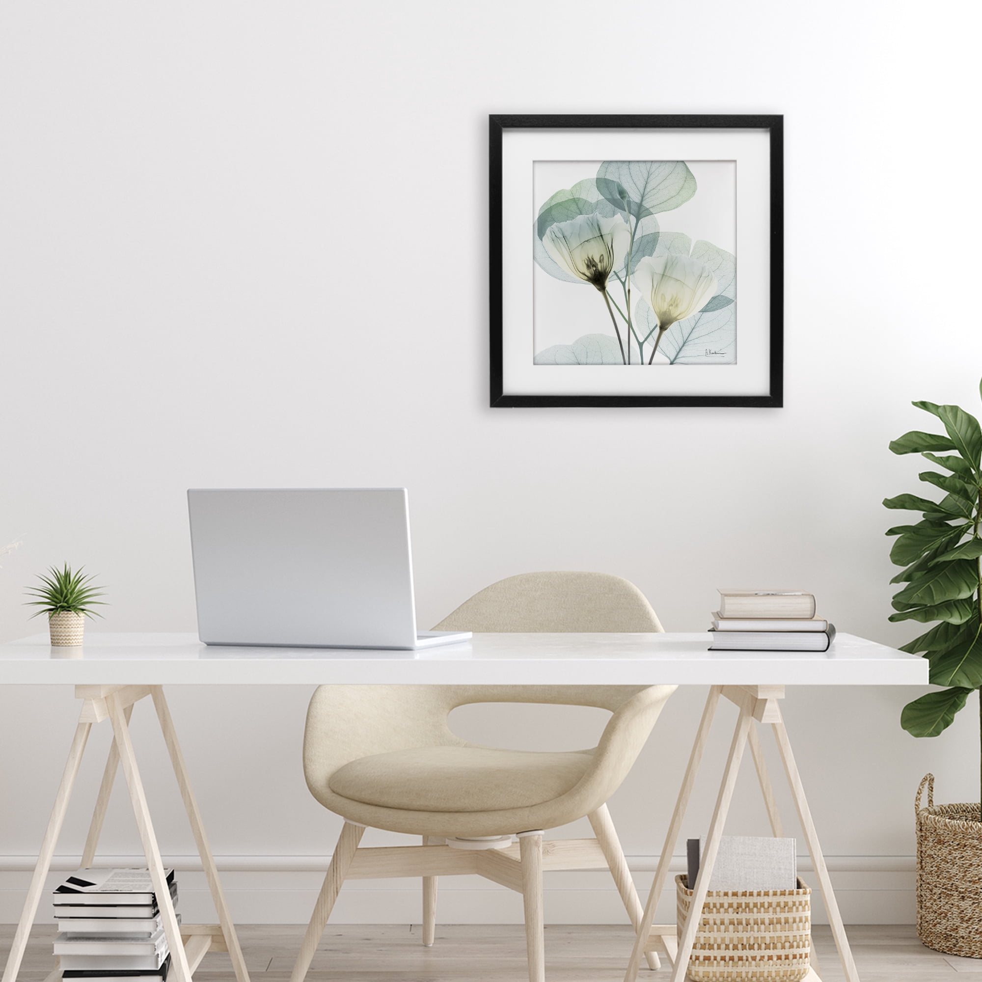 Stupell Industries Divine Fate Flower Leaves Black Framed Print Under Glass, design by Albert Koetsier