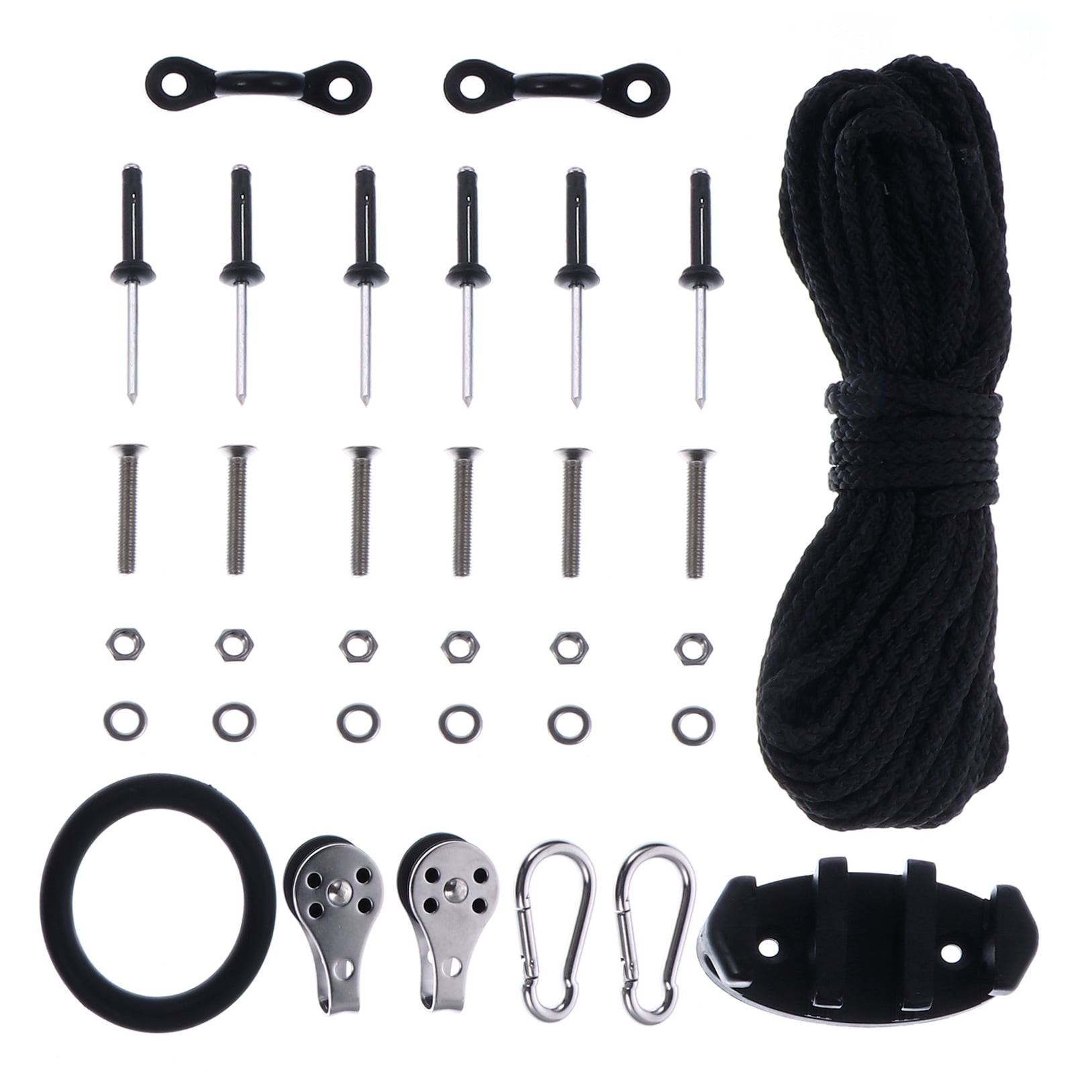 LABSERRON 1 Set Kayak Accessories for Boating and Fishing in Black 9x4.5cm
