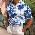 thumbnail image 5 of 2024 INCERUN, camisetas de verano para hombre, camisetas de manga corta con solapa a la moda, ropa de calle para hombre, camisa con estampado floral S-5XL, 5 of 5