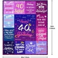 thumbnail image 5 of 40th Birthday Gifts Women, 40th Birthday Gifts Women Unique, Gifts for 40th Birthday Woman, 40th Bday Gifts Women, Funny 40th Birthday Gifts for Women, 40th Birthday Gifts Ideas Blanket 50x60 inch, 5 of 6