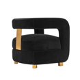 thumbnail image 6 of Modern Amirah Velvet Accent Chair in Black, 6 of 7