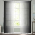 thumbnail image 2 of Black Ombre Sheer Curtains 84 Inches Long 2 Panels Set, Window Sheer Curtains for Living Room/Bedroom, Black Grey White Gradient Modern Abstract Art Light Filtering Rod Pocket Curtain 52'' x 84'' x 2, 2 of 7