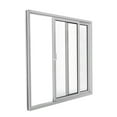 thumbnail image 3 of Patio Exterior Metal-Plastic Sliding Doors / Patio 8166 White Silk 72" x 80" Left active door / Tempered Clear Glass Bypass Door, 3 of 6