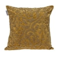 thumbnail image 1 of HomeRoots 402647 Luxe Velours Moutarde Jaune Perlé Jeter Oreiller, 1 of 1