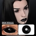 thumbnail image 2 of Contactos de Sclera Negros Completos Casa de los Tesoros Crazy Halloween 22MM 1 par, 2 of 3