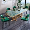 thumbnail image 2 of Nordic Luxury High End Slate Dining Tables Restaurant Designer Dining Table Simple Office Conference Tables Home Furniture My Lux Decor Round, 2 of 18