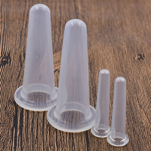 XIRQI 4 Pcs/set Silicone Vacuum Massage for Eye Neck Face Back Massager Cupping Cup