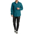 thumbnail image 2 of Lars Amadeus Men's Corduroy Shirt Button Down Regular Fit Long Sleeves Shirts, 2 of 6