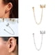 thumbnail image 1 of Pendientes colgantes de cadena de 2 piezas, pendientes de moda para mujer, Navidad, cumpleaños Hugo Aretes tipo ear cuff, 1 of 10