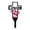 G003- Black C, variant on Outdoor Metal Decor, Fathers Day Cemetery Decorations, Outdoor Decorations, Metal Garden Art, 12X6 Inch Sharp Point Lawn Stake, Engraved Husband Cross Design for Permanent
