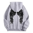 thumbnail image 5 of YUEHUA Angel Wings Graphic Sweatshirt for Women Floral Printed Vintage Long Sleeves Shirt Crewneck Hoodie Loose Pullovers Tops, 5 of 6