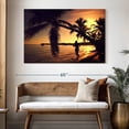 thumbnail image 3 of Elephant Stock Beach Jog At Punta Cana Wall Art - Horizontal Canvas Wall Art - Living Room Wall Decor - Beach Canvas - Brown And Orange Decor - 51" x 34", 3 of 8