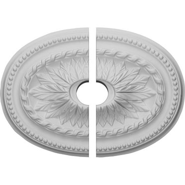 18 1/2"W x 13 1/2"H x 3 1/2"ID x 1 7/8"P Saverne Ceiling Medallion, Two Piece (Fits Canopies up to 3 1/2")
