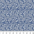 Shop David Textiles Morning Bloom Swirly Floral Blue Cotton Fabric by