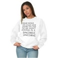 thumbnail image 3 of Letter to Noah's Ark Late Unicorns Women Plus Size Crewneck Sweatshirt Brisco Brands 2X, 3 of 5