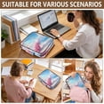 thumbnail image 7 of Haosy Accordion File Organizer Zipper Binder 500 Sheet 6-Tab Expanding File Folder Multi-Pocket 1.2 Inch 3 Ring Pink Peacock Stands on Beach, 7 of 7