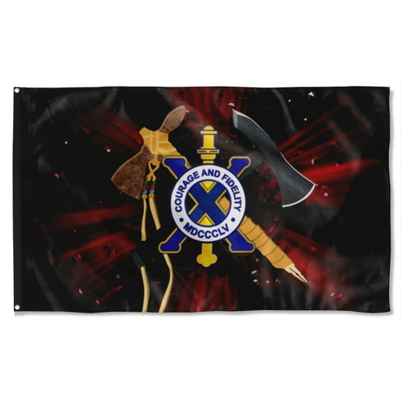 Cayyon 10th Infantry Regiment Flag 3x5Feet Military Banner with 2 Brass Grommets