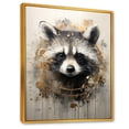 thumbnail image 2 of Designart "Clever Impish Gaze" Animals Raccoon Floater Framed Canvas Art Print, 2 of 5