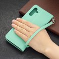 thumbnail image 6 of Mantto For Galaxy A13 5G Wallet Case with [RFID Blocking] Card Holder Kickstand Magnetic Wrist Strap, Premium Leather Flip Case Wallet TPU inner Shell For Samsung Galaxy A13 5G, Green, 6 of 9