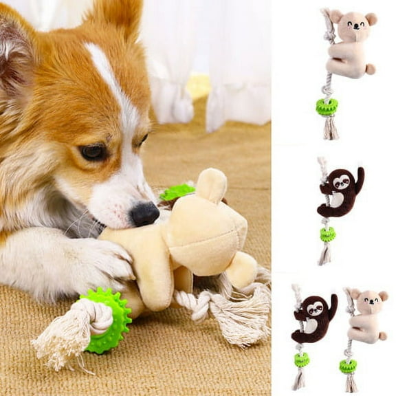 Cheers.US Pet Chew Toy Cartoon Sloth Koala Molar Toy Dog Teeth Grinding Plush Toy Pet Toys,Bite-resistant,Lovely,Durable Interactive Dog Toys,for Medium and Small Dogs
