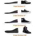 thumbnail image 5 of Plantillas Cojín de aire Zapatos Levantamiento Transpirable 4 capas Agregar altura 2.95 pulgadas Pies Inserto de talón ortopédico para hombres y mujeres, 5 of 5