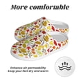 thumbnail image 6 of Fotbe Colorful Leaves Pattern Women's Fuzzy Curly Fur Memory Foam Loafer Slippers Indoor Outdoor Slippers Winter Home Shoes-39/40, 6 of 7