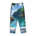 thumbnail image 6 of Fotbe Tropical Paradise Window View Women's Pajama Pants,Sleepwear Pants,Pj Bottoms Drawstring And Pockets-Medium, 6 of 7