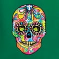 thumbnail image 5 of Wild Bobby Dean Russo Colorful Sugar Skull Streetwear Women Racerback Tank Top, Kelly, Small, 5 of 5