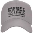 thumbnail image 1 of Grumpy Old Man Club Hat Adjustable Baseball Cap Hat Dad Cap for Women Men Trucker Hat, 1 of 9