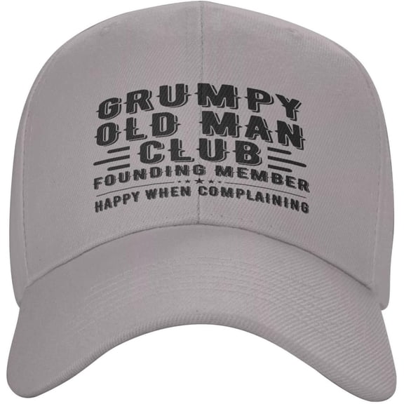 Grumpy Old Man Club Hat Adjustable Baseball Cap Hat Dad Cap for Women Men Trucker Hat