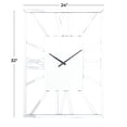 thumbnail image 3 of DecMode 2" x 32" Silver Glass Wall Clock, 3 of 8