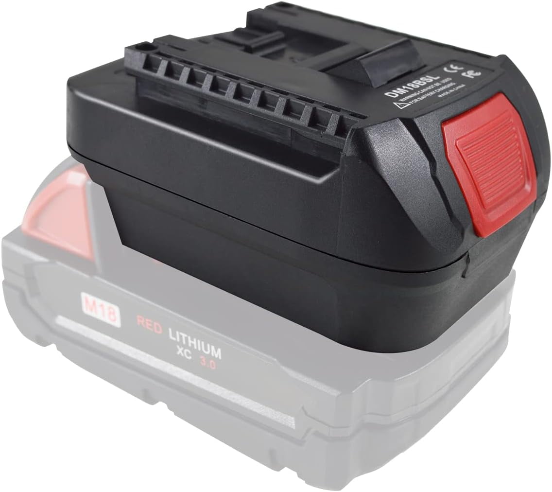 Battery Adapter for Bo+sch 18V Cordless Tool,Convert De_wa+lt 18V DCB184 DCB182 DCB181 DCB183 & Mil+wau-kee 18V M18 Lithium-Ion Battery to for Bos+ch 18V Battery BAT609 BAT612 BAT610 BAT611