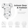 thumbnail image 4 of Saiise Mignon Motif de Requin Grenouillère à Manches Courtes pour Femmes Col Rond Pyjama Justaucorps Extensible avec Fermeture à Pression-TTTG, 4 of 7