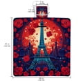 thumbnail image 2 of Valentine's Day Canvas Picnic Mat Waterproof and Portable for Outdoor Beach Camping Hiking - Large Size Foldable Blanket with Carrying Strap - for Family and Friends Enjoyment, 2 of 6