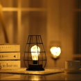 thumbnail image 5 of Vintage Iron Night Light Creative Alarm Clock Wine Bottle Table Lamp, 5 of 5