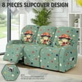 thumbnail image 2 of COEQINE Extra Large Recliner Cover Soft Thick 3 Seater Sofa Protector 8 Pieces Reclining Sofa Slipcover Recliner Seat Cover with Elastic Bottom and Side Pocket, Frog Mushroom Green, 2 of 8