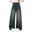 thumbnail image 2 of KVPLBQFD 4t Jeans Ripped Skinny Jeans Cargo Pants Girls Rain Pants Kids Size 12 Girls Clothes Girls 7/8 Clothes Size 14 Clothes, Navy 11-12 Years, 2 of 8