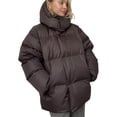 thumbnail image 2 of Parkas de manga larga para mujer, chaqueta holgada de algodón para otoño e invierno, abrigo holgado, ropa de algodón de manga larga, abrigo para mujer, 2 of 5